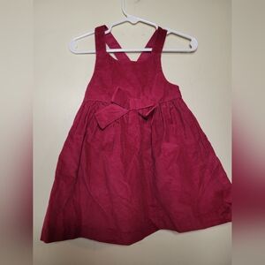 nwot carters 100% cotton courduroy red dress,  18 months